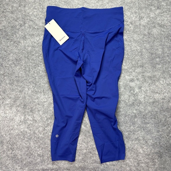 New Lululemon Size 20 Base Pace HR Crop 23" Tight Leggings PYSH Psychic Blue - Picture 5 of 10